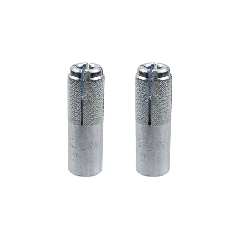 Sscon 10 Pcs 1/2 Inch Premium Zinc Plated Carbon Steel Concrete Knurled Drop in Anchors Secure Mounting for Home and Applications - Image 2